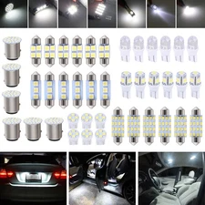 42PCS Car Interior Combo LED Map Dome Door Trunk License Plate Light Bulbs White