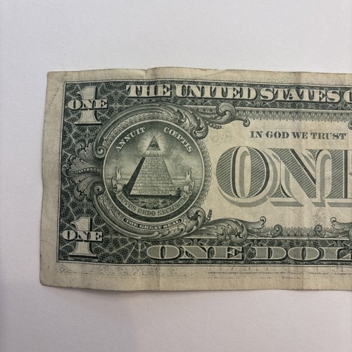 1999 Misalignment Offset Printing Transfer Error $1 Federal Reserve Note - Picture 6 of 7