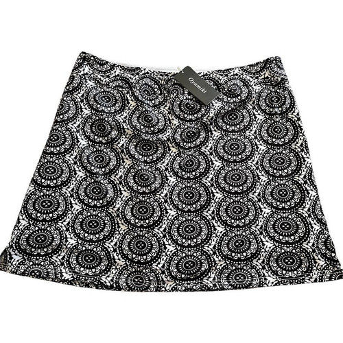 NWT Oyamiki Swim Skirt Shorts Bottom Size XXL White Black Cruise Resort Beach