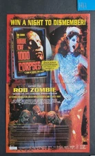 Rob Zombie House Of 1000 Corpses VHS DVD Promo 2 Page Print Advertisement 2002