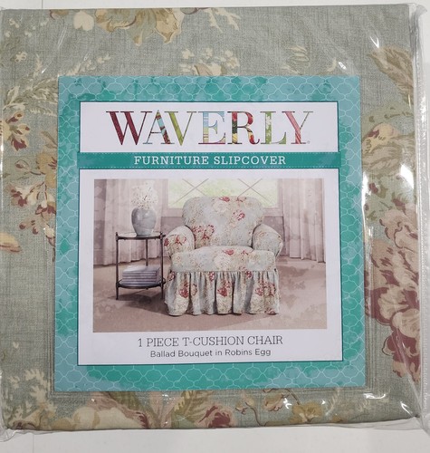 Waverly Ballad Bouquet in Rotkehlchen Ei T Kissen Stuhl Schonbezug passt 32" bis 43"