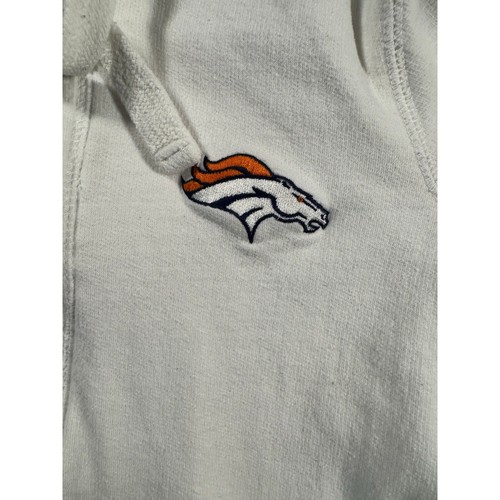 Antigua NFL Denver Broncos Full Zip Hoodie White Unisex Small - Picture 6 of 7