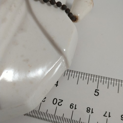 Applique da parete antica Art Decò porcellana bianca e vetro latte - Foto 15 di 16