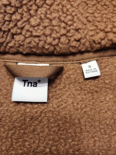 Aritzia TNA Fleece Hoodie Womens Bigfoot Polar Full Zip Size Small Rosy Brown - Bild 10 von 12