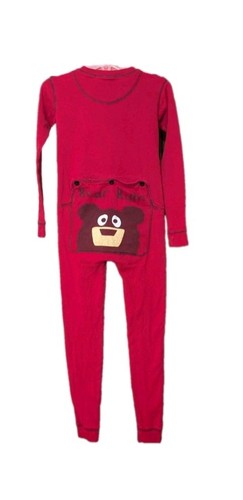Pigiama Lazy one unisex rosso con bottoni 1 pezzo giovane taglia 10 - Foto 2 di 3