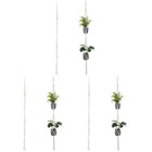 3 Sets Blumentopfhalter Makrame -Hanger Dekorativer Blumenkleiderbügel
