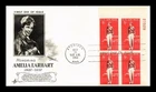 DR JIM STAMPS US COVER AMELIA EARHART AIR MAIL FDC PLATE BLOCK ARTCRAFT