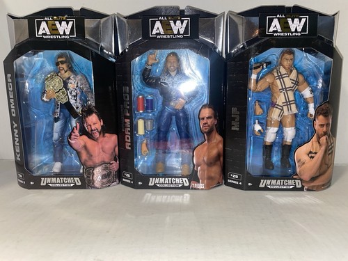 AEW Unmatched Lot X6 Series 3-5 Wrestling Figures Jericho Chase Danielson Omega - Picture 4 of 6