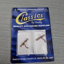 Classics by Handley Miniature Door Handle 2 piece Dollhouse 1:12 New in Pkg
