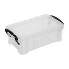  2 Pcs Small Storage Containers with Lids Plastic Organizer Boxes