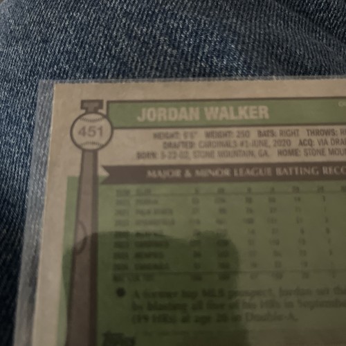 2025 Topps Heritage #455 High Number SP Jesus Sanchez Rare Walker ERROR Card - 第 3/3 張圖片