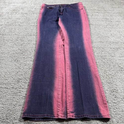 Straight Leg Bootcut Y2K 2000’s Ombré Red and Purple Baby Noiz Skater Jeans - Picture 1 of 8
