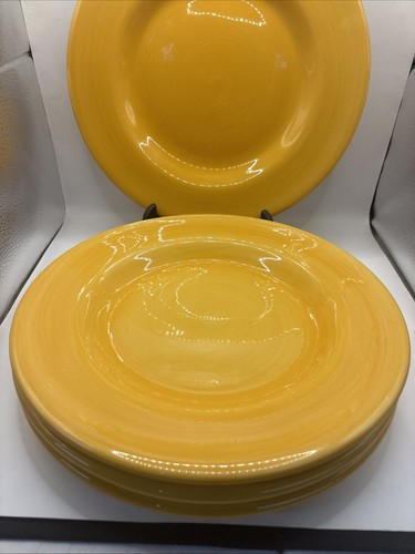 4 schöne Corsica Home handbemalte Butter (dunkelgelb) Essteller 11,25" - Bild 4 von 6