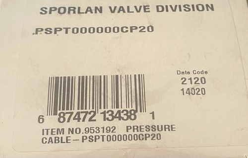 Parker Sporlan - 953192 - Pressure Transducer Cable - NEW