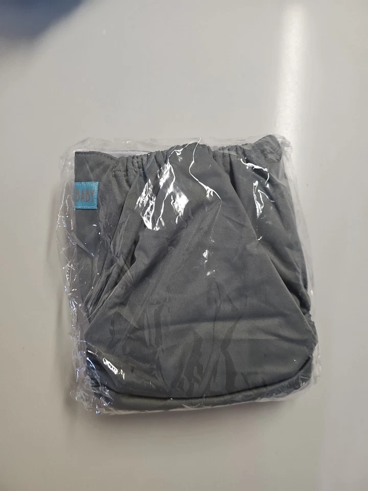 Pañales de tela para bebé ALVABABY (1 pieza) ajustables lavables 4 inserciones gris alva A21 Foto 3 de 4