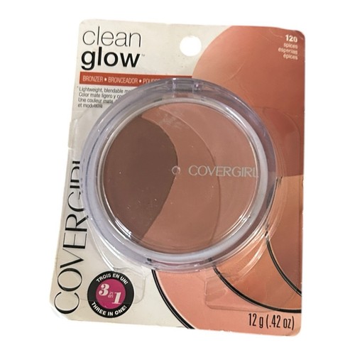 Covergirl 3-Clean Glow 120 SPICES Matte Bronzer Blusher 0.42oz 3 In 1 - Picture 4 of 7