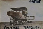 WW1 an RAF Handley Page 0/100 at Ans aerodrome Liege- original photo 6.5 by 4cm
