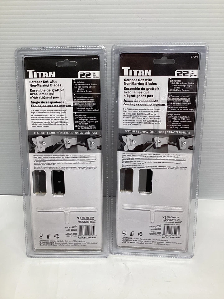Titan 22 ПК скребок набор с без повреждений лезвия 17008 лот из 2 новый - Изображение 3 из 4