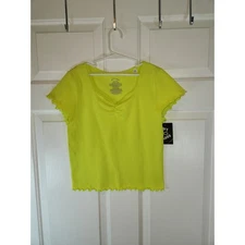 NEW Girl's sz 16 17 XXL Yellow Short Sleeved Ribbed T Shirt by Art Class