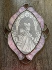 Large Unique Vintage Stained Glass Suncatcher With Dutch Lace Girl  18” X 13”