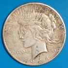 1928-P U.S. PEACE SILVER DOLLAR - KM#150 - KEY DATE/SCARCE - DIRTY/TARNISH - XF