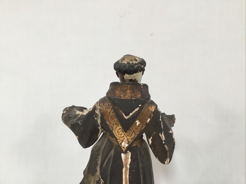 Antique Saint Anthony of Padua Carved Wood Statue 9.75” Religious Figure - Picture 9 of 17