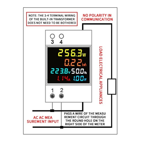 Digital Single Phase Energy Meter Tester Electricity Usage Monitor AC 110V 40... - Picture 3 of 7