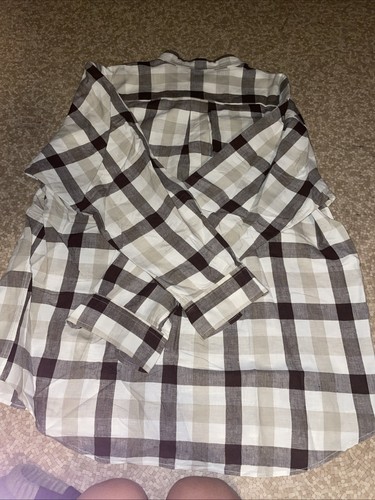 GAP Hombre XL Botones Beige y Marrón Patrón - Imagen 5 de 5