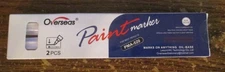 Pkg of 2 - Paint Marker Markers - White - Marks on Oil-Base - PMA-520 - NIP