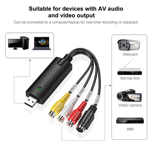 Video Collection Card Schwarz USB 2.0 Für XP/Vista/7/8/10/ Kon CHP - Afbeelding 20 van 22