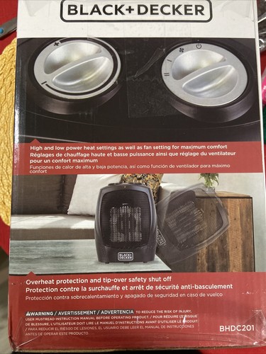 BLACK+DECKER 1500W Ceramic Heater - Black (BHDC201) - Picture 2 of 4