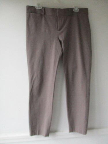 Banana Republic Women's Size 10 Stretch Cotton Blend Solid Gray Pants - Picture 2 of 12