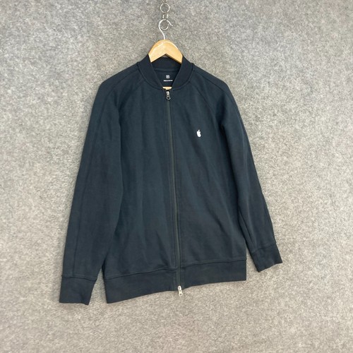Apple Store Jacket Mens Medium Black Cotton Blend Employee Zip 41020 - Picture 2 of 10