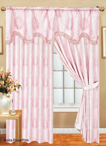 Cortinas brillantes Jacquard listo para usar anillo de ojales - ahorro de energía + lazo gratuito - Imagen 5 de 17