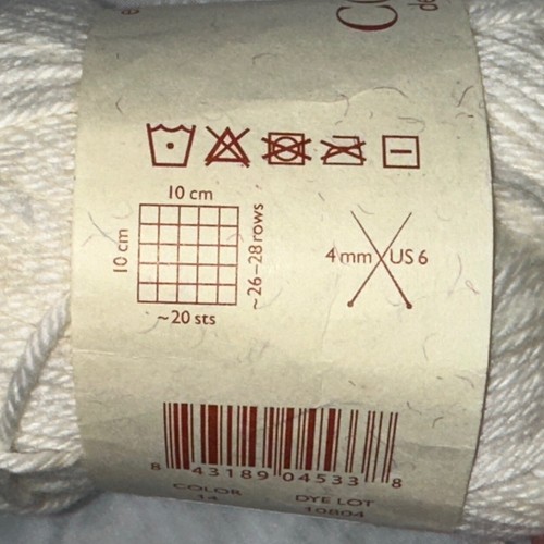 Elsebeth Lavold Cool Wool Designer's Choice Yarn Winter S Night 14 Ivory 1.75 oz - Picture 5 of 9