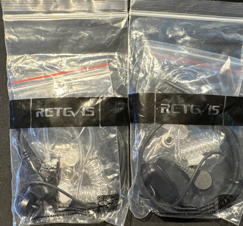 2X GENUINE 2Pin Mic Headset for Retevis RT22 H777Plus RT27V Baofeng UV5R Kenwood - Picture 2 of 8