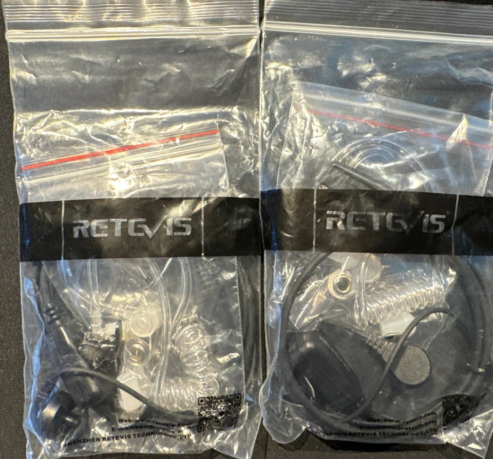 2X GENUINE 2Pin Mic Headset for Retevis RT22 H777Plus RT27V Baofeng UV5R Kenwood - Image 2 of 4