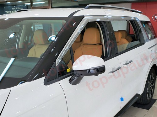 Chrome Door Window Vent Visor Sun Rain Deflector Guard For Kia Carnival 2021-23 - Bild 3 von 9