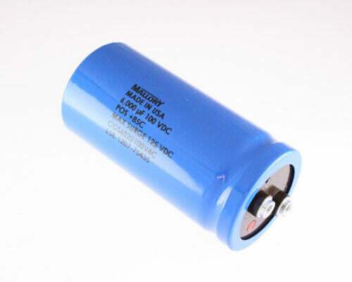 Condensatore elettrolitico lattina grande 6000uF 100V 100 Volt 6000mfd 100VDC 85C - Foto 1 di 1