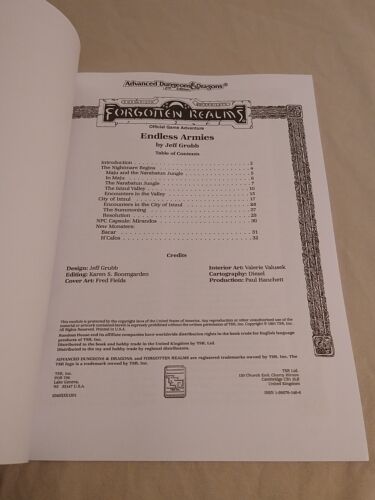 Dungeons and Dragons Reprint of FMA-2 Endless Armies Forgotten Realms Maztica - Picture 3 of 8