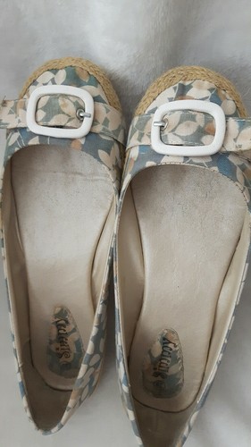 Simmy Espadrilles Floral canvas ballerina pump buckle flat shoes UK 6. GC1133 - Picture 3 of 10