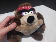 Looney Tunes TAZ Tasmanian Devil Plush Stuffed Animal Biker 24K Company 1993