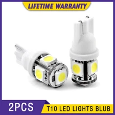 2X 12V T10 5SMD 5050 LED Car Interior Light Lamp Wedge Bulb White 194 168 W5W
