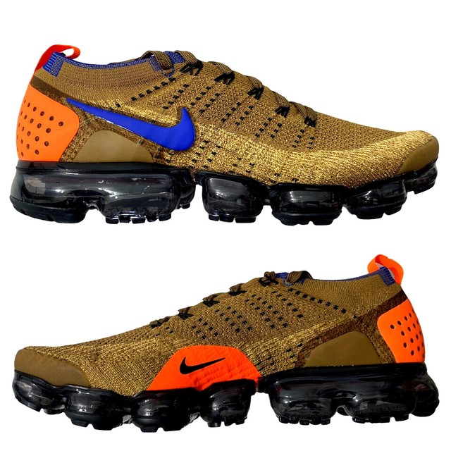 Nike Air Vapormax Flyknit 2 II Golden Beige Racer Blue Shoes Size 11 for sale online | eBay