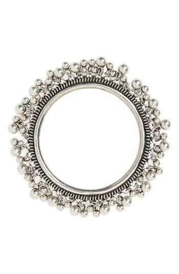 SAINT LAURENT (YSL) SAINT LAURENT Bracciale FOLK Campana Argento Tono MARRAKECH con Campane S