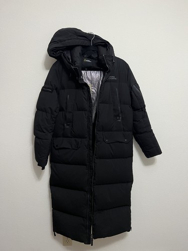 National Geographic Caiman PRO Small Goose Down Coat Parka Jacket Black Korea - Picture 3 of 24