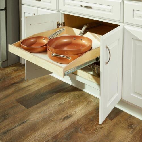 Slide-A-Shelf Slide-Out Shelf H4" x W20" x D 23.5" Wide FullExtension Wood Front - Picture 4 of 12