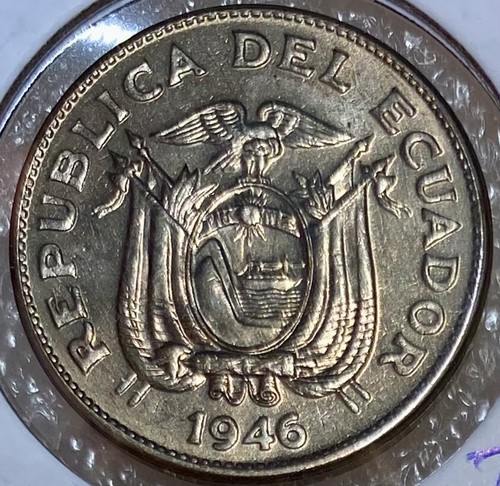 Uncirculated 1946 Ecuador 20 Centavos