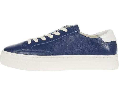 Soludos Original Ibiza Women's Blue Leather Platform Sneakers Shoes Size 7.5 NIB - 第 2/12 張圖片