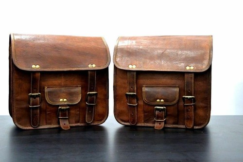 2 Tasche Packtaschen Seitentasche Leder Motorrad Seitentasche Satteltaschen S... - Bild 7 von 8